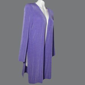 Coldwater Creek Long Cardigan Purple Large Petite